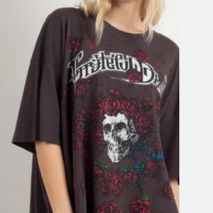 NWT $88 FREE PEOPLE Grateful Dead Roses One Size Tee